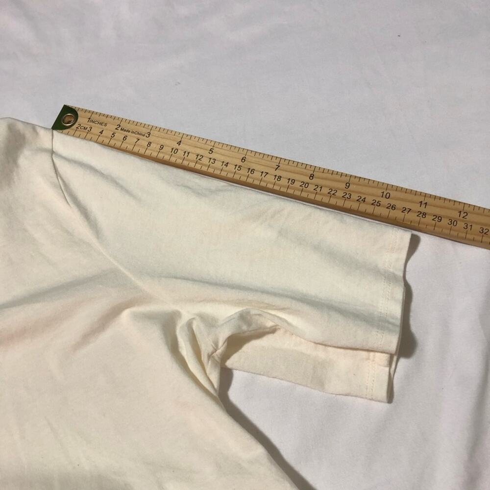 Garnet hill organic pima cotton blend cream classic tshirts lot of 2 womens L - Picture 8 of 8